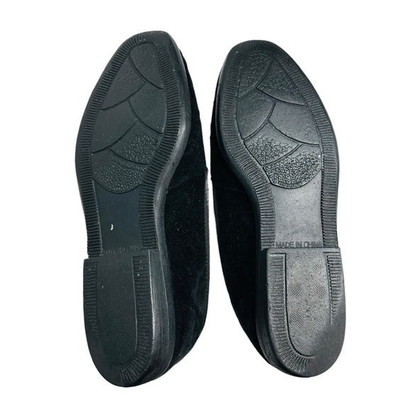 Vintage Loafers Flats Christmas Holiday Black Velvet Embroidered Women’s Size 6 - Picture 4 of 6